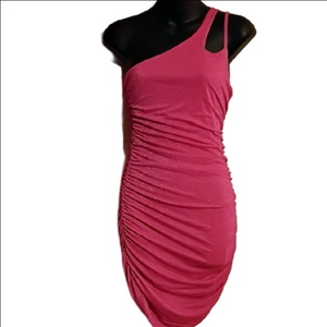 Superdown Fuchsia One-Shoulder Dress. Size Xs. Super cute Style.